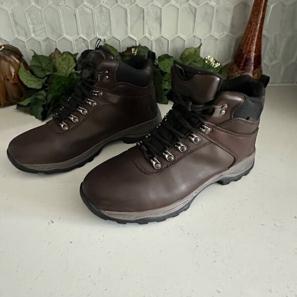 Khombu Mens Brown Leather Hiking Boots 12M With 3M Thinsulate Insulation & Durab - Picture 6 of 9